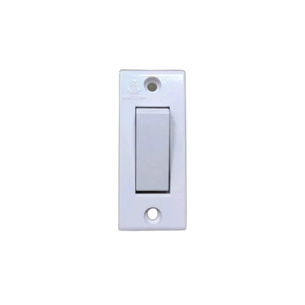 Anchor Penta Non Modular 6A 1Way Switch, Deluxe, IP20, White
