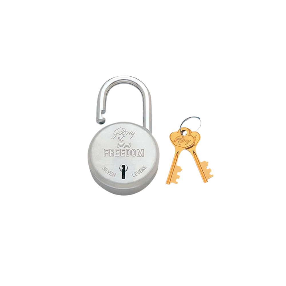 Godrej Freedom Padlock Matte Steel 7 Levers (2 Keys)