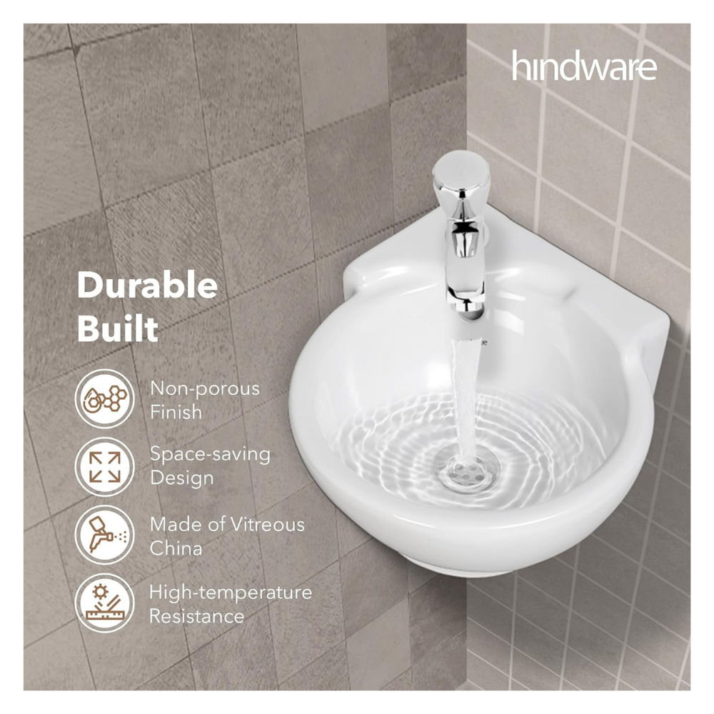 Hindware wall Hung Basin, Classic Corner