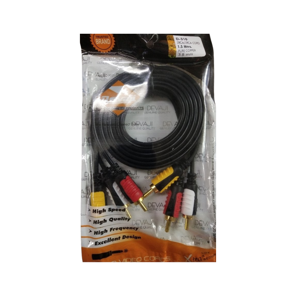 Devaji 1.5 Meter Audio Video Cables