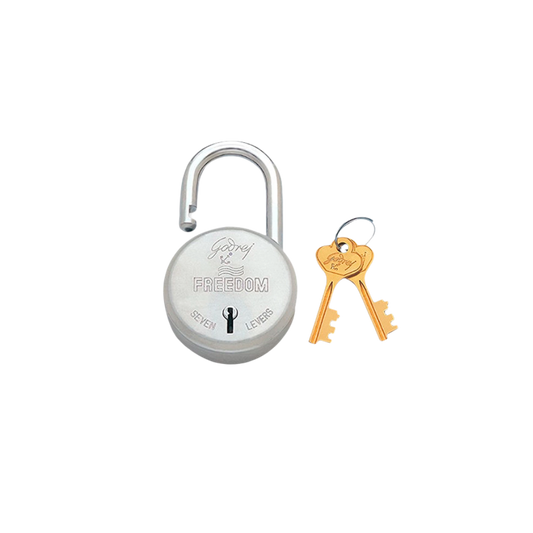 Godrej Freedom Padlock Matte Steel 7 Levers (2 Keys)